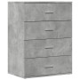 Aparador de madera de ingeniería gris hormigón 60x39x80 cm de vidaXL, Aparadores - Ref: Foro24-840530, Precio: 95,26 €, Descu...