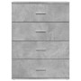 Concrete gray engineered wood sideboard 60x39x80 cm by vidaXL, Sideboards - Ref: Foro24-840530, Price: 95,38 €, Discount: %