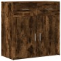 Aparador de madera de ingeniería roble ahumado 79x38x80 cm de vidaXL, Aparadores - Ref: Foro24-840524, Precio: 94,15 €, Descu...