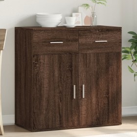 Oak brown engineered wood sideboard 79x38x80 cm by vidaXL, Sideboards - Ref: Foro24-840526, Price: 97,14 €, Discount: %