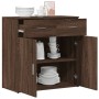 Aparador de madera de ingeniería marrón roble 79x38x80 cm de vidaXL, Aparadores - Ref: Foro24-840526, Precio: 100,42 €, Descu...