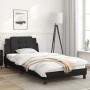 Bed frame with headboard black synthetic leather 100x200cm by vidaXL, Beds and slatted bases - Ref: Foro24-3208163, Price: 12...