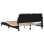 Estructura cama cabecero cuero sintético negro blanco 120x200cm de vidaXL, Camas y somieres - Ref: Foro24-3208175, Precio: 16...