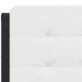 Bed frame with black and white synthetic leather headboard by vidaXL, Beds and slatted bases - Ref: Foro24-3208182, Price: 17...