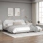 White synthetic leather headboard bed frame 200x200 cm by vidaXL, Beds and slatted bases - Ref: Foro24-3208206, Price: 227,29...