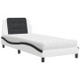 Bed with black and white synthetic leather mattress 80x200 cm by vidaXL, Beds and slatted bases - Ref: Foro24-3208830, Price:...