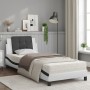 Bed with black and white synthetic leather mattress 80x200 cm by vidaXL, Beds and slatted bases - Ref: Foro24-3208830, Price:...