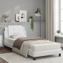 Bed with white synthetic leather mattress 90x200 cm by vidaXL, Beds and slatted bases - Ref: Foro24-3208839, Price: 262,96 €,...