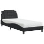 Cama con colchón cuero sintético negro 100x200 cm de vidaXL, Camas y somieres - Ref: Foro24-3208845, Precio: 285,46 €, Descue...