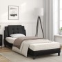 Bed with black synthetic leather mattress 100x200 cm by vidaXL, Beds and slatted bases - Ref: Foro24-3208845, Price: 269,59 €...