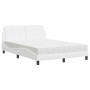 Cama con colchón cuero sintético blanco 120x200 cm de vidaXL, Camas y somieres - Ref: Foro24-3208853, Precio: 412,82 €, Descu...