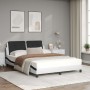 Bed with black and white synthetic leather mattress 120x200 cm by vidaXL, Beds and slatted bases - Ref: Foro24-3208858, Price...