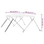 Toldo Bimini de 4 arcos blanco 243x196x137 cm de vidaXL, Cubiertas para almacenamiento de barcas - Ref: Foro24-92368, Precio:...