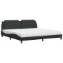 Cama con colchón cuero sintético negro 200x200 cm de vidaXL, Camas y somieres - Ref: Foro24-3208887, Precio: 463,99 €, Descue...