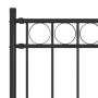 Black steel garden fence 1.7x1.2 m by vidaXL, fence panels - Ref: Foro24-146314, Price: 99,99 €, Discount: %