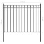 Black steel garden fence 1.7x1.2 m by vidaXL, fence panels - Ref: Foro24-146314, Price: 99,99 €, Discount: %