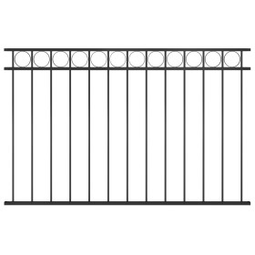 Black Steel Fence Panel 1.7x1m by vidaXL, fence panels - Ref: Foro24-146317, Price: 91,44 €, Discount: %