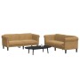 Brown velvet 2-piece sofa set by vidaXL, Sofas - Ref: Foro24-3209228, Price: 657,13 €, Discount: %