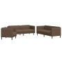 3-teilige Sofagarnitur aus braunem Stoff von vidaXL, Sofas - Ref: Foro24-3209237, Preis: 697,18 €, Rabatt: %