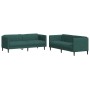 2-teilige Sofagarnitur aus dunkelgrünem Stoff von vidaXL, Sofas - Ref: Foro24-3209242, Preis: 553,99 €, Rabatt: %