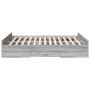 Cama con cajones madera ingeniería gris Sonoma 140x200 cm de vidaXL, Camas y somieres - Ref: Foro24-3280298, Precio: 155,15 €...