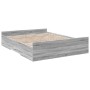 Sonoma gray engineered wood bed with drawers 140x200 cm by vidaXL, Beds and slatted bases - Ref: Foro24-3280298, Price: 155,1...