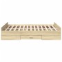 Sonoma oak engineered wood bed with drawers 120x200 cm by vidaXL, Beds and slatted bases - Ref: Foro24-3280302, Price: 145,27...