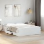 White engineered wood bed with drawers 120x200 cm by vidaXL, Beds and slatted bases - Ref: Foro24-3280300, Price: 177,37 €, D...