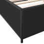 Engineered wood and black metal bed frame 120x190cm by vidaXL, Beds and slatted bases - Ref: Foro24-3279862, Price: 116,26 €,...