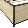 Estructura cama madera ingeniería metal roble Sonoma 120x200 cm de vidaXL, Camas y somieres - Ref: Foro24-3279848, Precio: 11...