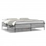 Estructura cama madera ingeniería metal gris Sonoma 180x200 cm de vidaXL, Camas y somieres - Ref: Foro24-3279785, Precio: 150...