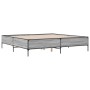 Estructura cama madera ingeniería metal gris Sonoma 180x200 cm de vidaXL, Camas y somieres - Ref: Foro24-3279785, Precio: 150...