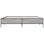 Estructura cama madera ingeniería metal gris Sonoma 180x200 cm de vidaXL, Camas y somieres - Ref: Foro24-3279785, Precio: 150...