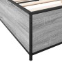 Sonoma gray metal engineered wood bed frame 140x190 cm by vidaXL, Beds and slatted bases - Ref: Foro24-3279855, Price: 122,14...