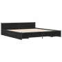 Estructura cama con cajones madera ingeniería negra 200x200 cm de vidaXL, Camas y somieres - Ref: Foro24-3279912, Precio: 197...