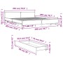 Schwarzer Holzwerkstoff-Bettrahmen mit Schubladen 200 x 200 cm von vidaXL, Betten und Lattenroste - Ref: Foro24-3279912, Prei...