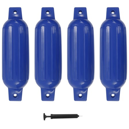 Boat bumpers 4 units blue PVC 41x11.5 cm by vidaXL, Docking and anchoring - Ref: Foro24-92376, Price: 55,35 €, Discount: %