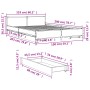 Black engineered wood bed frame with drawers 150x200 cm by vidaXL, Beds and slatted bases - Ref: Foro24-3279927, Price: 183,7...