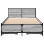 Sonoma-graues Holzwerkstoffbett mit Schubladen 100 x 200 cm von vidaXL, Betten und Lattenroste - Ref: Foro24-3279965, Preis: ...