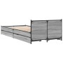 Sonoma gray engineered wood bed with drawers 100x200 cm by vidaXL, Beds and slatted bases - Ref: Foro24-3279965, Price: 152,5...