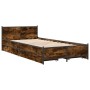 Cama con cajones madera de ingeniería roble ahumado 90x190 cm de vidaXL, Camas y somieres - Ref: Foro24-3279959, Precio: 145,...