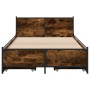 Cama con cajones madera de ingeniería roble ahumado 90x190 cm de vidaXL, Camas y somieres - Ref: Foro24-3279959, Precio: 146,...