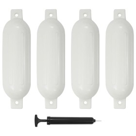 Boat bumpers 4 units white PVC 51x14 cm by vidaXL, Docking and anchoring - Ref: Foro24-92385, Price: 61,78 €, Discount: %