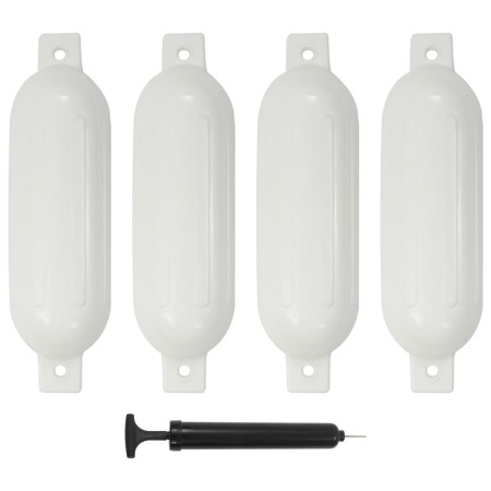 Parachoques para barco 4 unidades PVC blanco 51x14 cm de vidaXL, Atracada y anclaje - Ref: Foro24-92385, Precio: 61,78 €, Des...