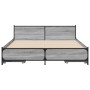 Cama con cajones madera de ingeniería gris Sonoma 135x190 cm de vidaXL, Camas y somieres - Ref: Foro24-3279950, Precio: 172,8...