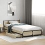 Cama con cajones madera ingeniería roble Sonoma 75x190 cm de vidaXL, Camas y somieres - Ref: Foro24-3279973, Precio: 140,53 €...