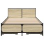 Cama con cajones madera ingeniería roble Sonoma 75x190 cm de vidaXL, Camas y somieres - Ref: Foro24-3279973, Precio: 140,53 €...