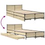 Cama con cajones madera ingeniería roble Sonoma 75x190 cm de vidaXL, Camas y somieres - Ref: Foro24-3279973, Precio: 140,53 €...