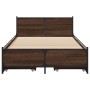 Oak brown engineered wood bed with drawers 90x200 cm by vidaXL, Beds and slatted bases - Ref: Foro24-3279971, Price: 161,24 €...