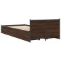 Oak brown engineered wood bed with drawers 90x200 cm by vidaXL, Beds and slatted bases - Ref: Foro24-3279971, Price: 161,24 €...